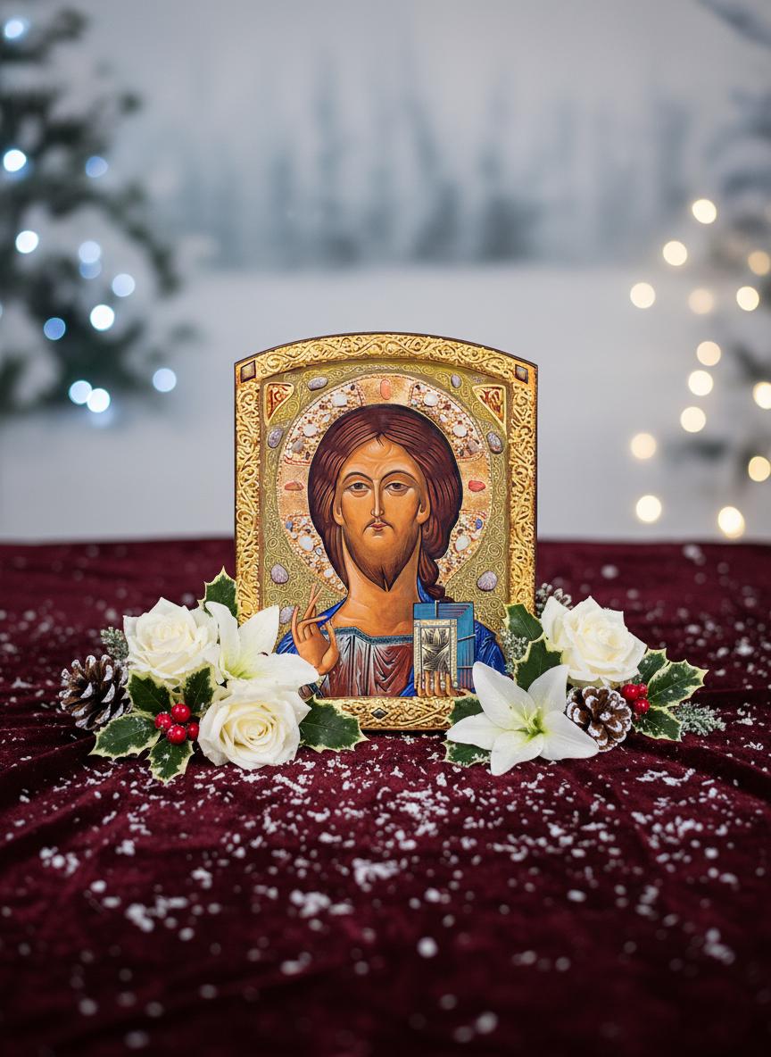 Orthodox Wedding Icon Set (different sizes): Mother of God & Christ Icons.