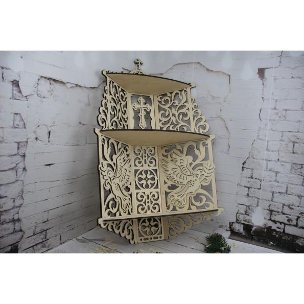 Plywood Icon Shelf, Wooden Icon Shelf, Orthodox Icon Shelf, Prayer Corner Shelf