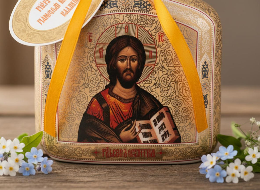 Porcelain Holy Water Container 5.9in, Orthodox Holy Water Bottle, Church Vessel, Prayer Corner Decor, Religious Gift