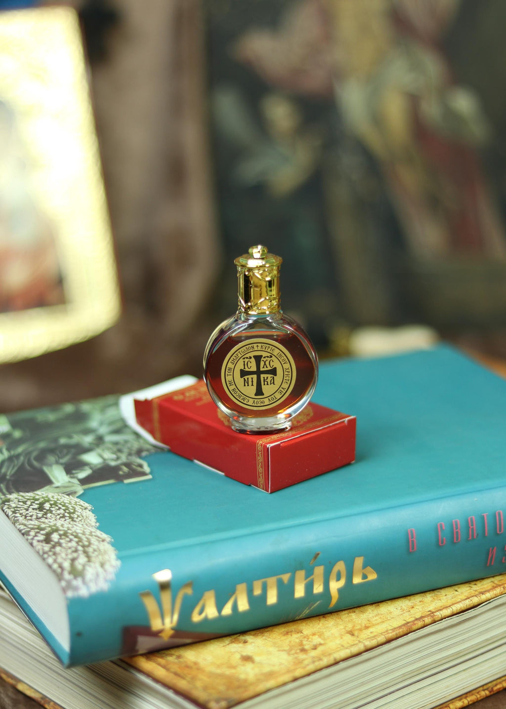 Orthodox Anointing Oil Roller Bottle, Holy Oil from Jerusalem, Prayer Oil with Cross, Christian Religious Gift, Healing Fragrance, Myrrh oil