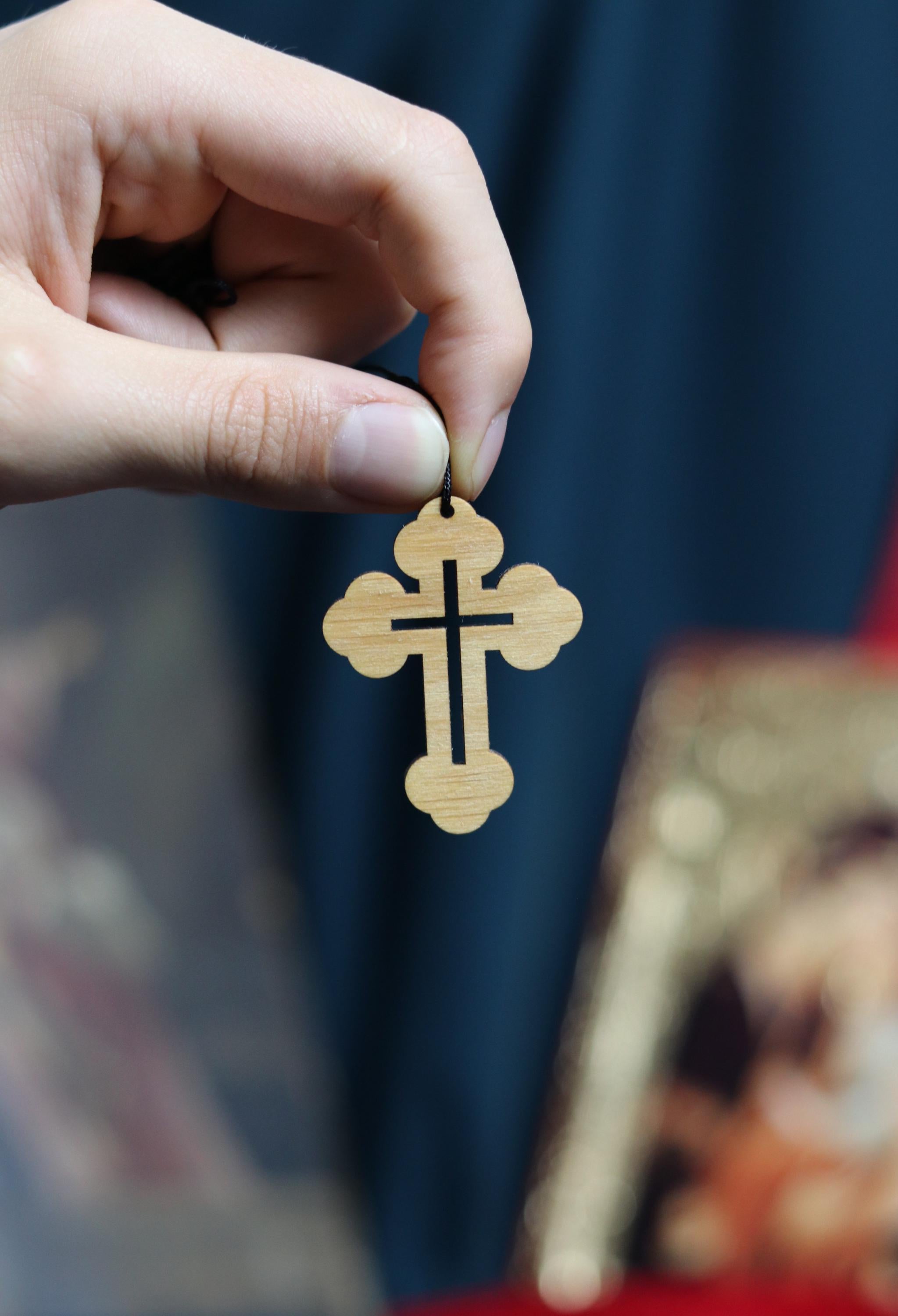 Handmade wooden Orthodox cross, Wooden cross, Orthodox pendant, Christian cross, Jesus crucifix, Wlessed cross, Orthodox necklace