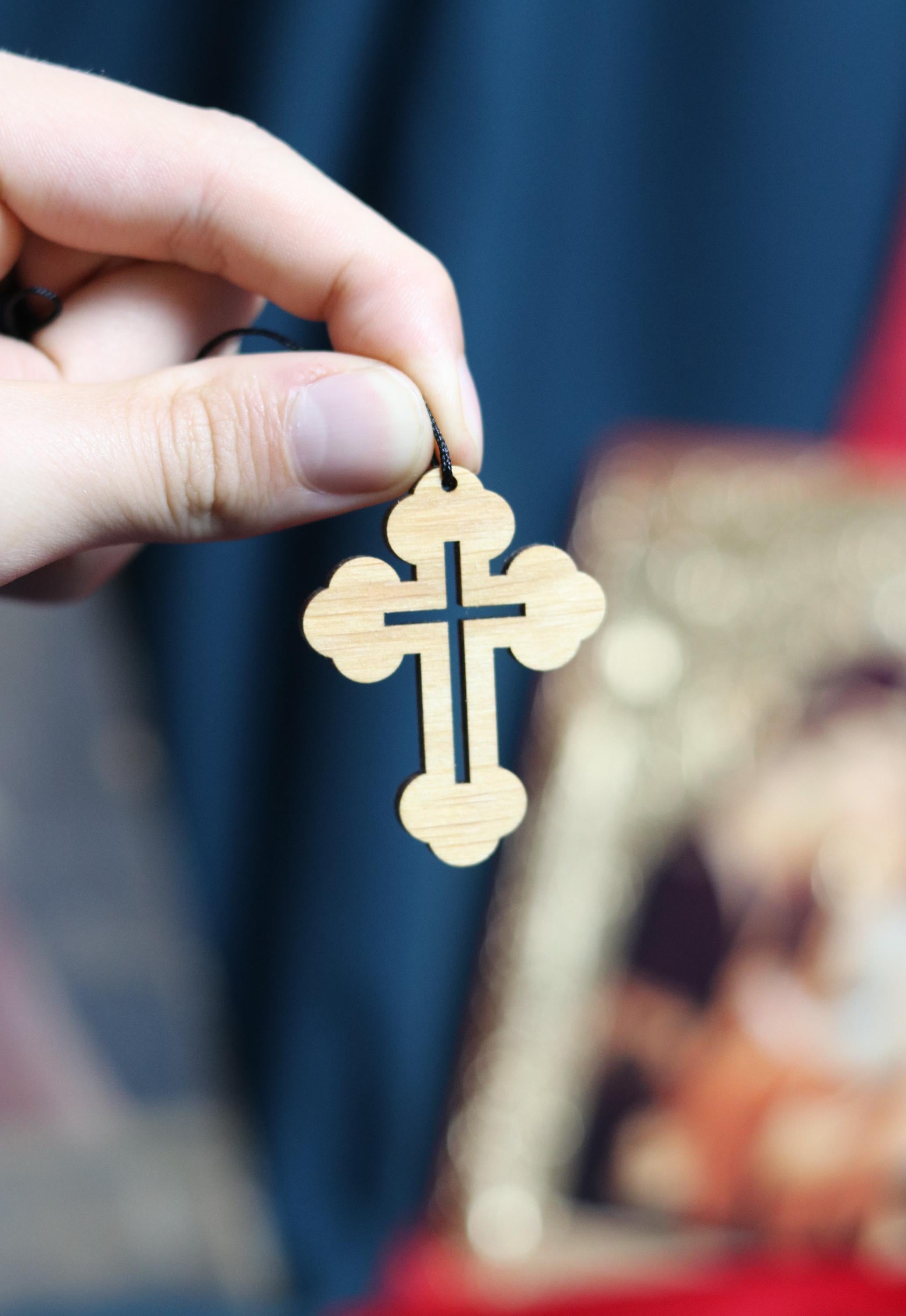 Handmade wooden Orthodox cross, Wooden cross, Orthodox pendant, Christian cross, Jesus crucifix, Wlessed cross, Orthodox necklace