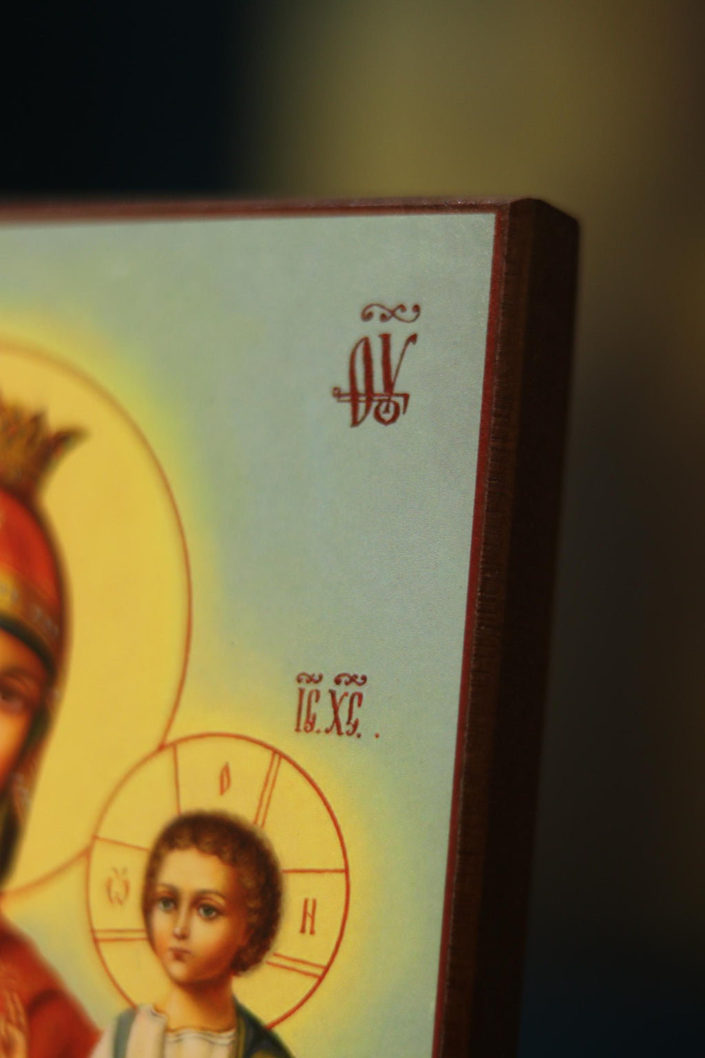 Wooden Icon Orthodox Icon, Virgin Mary Kazan, Ash Veneer Religious Decor ()
