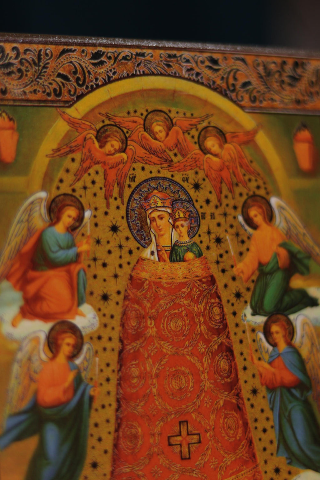 Adding of Mind Mary Icon Wooden Orthodox 6.3x4.7in