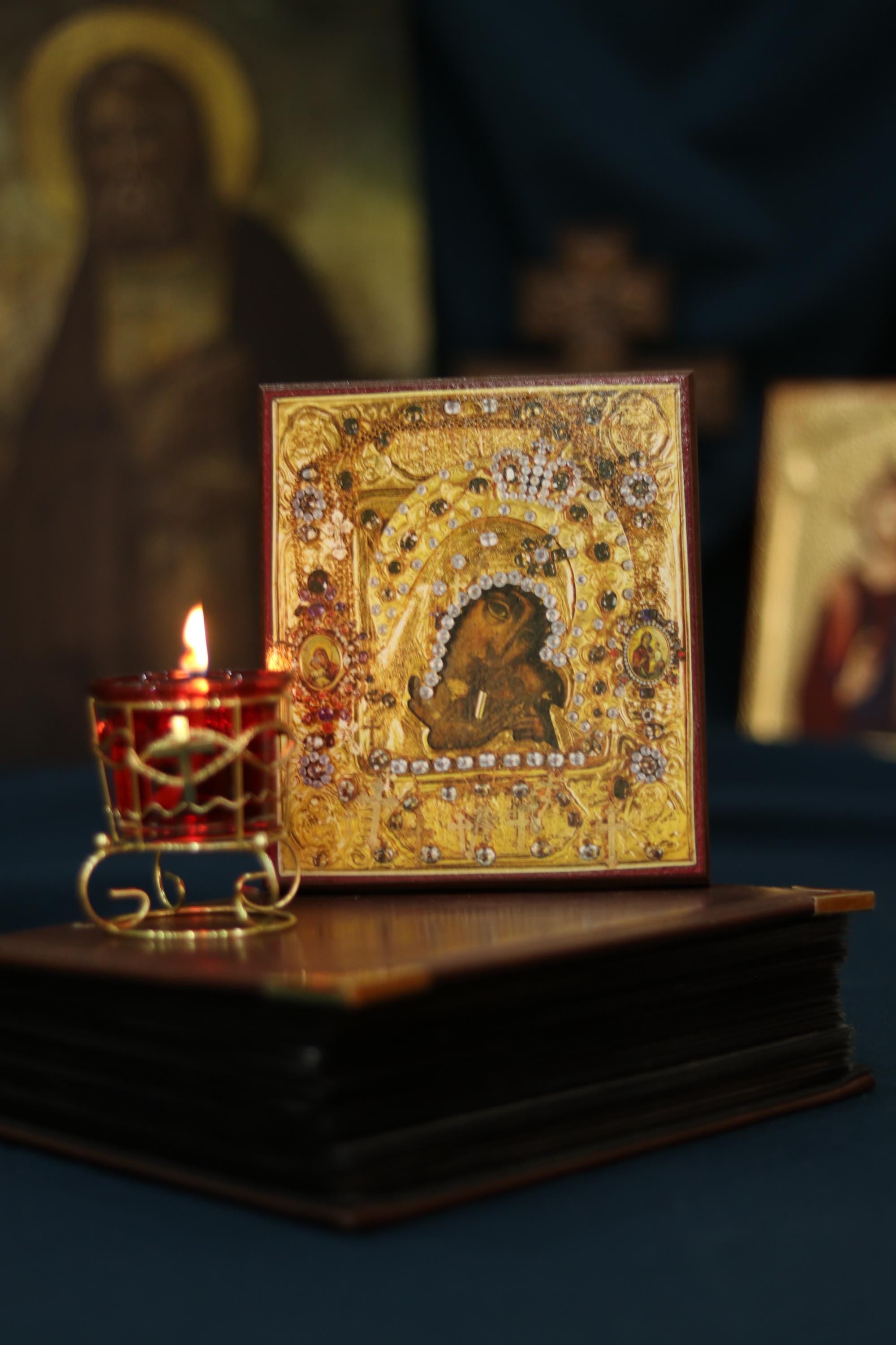 Orthodox Kasperovska Mother of God Icon Wooden Icon , Virgin Mary
