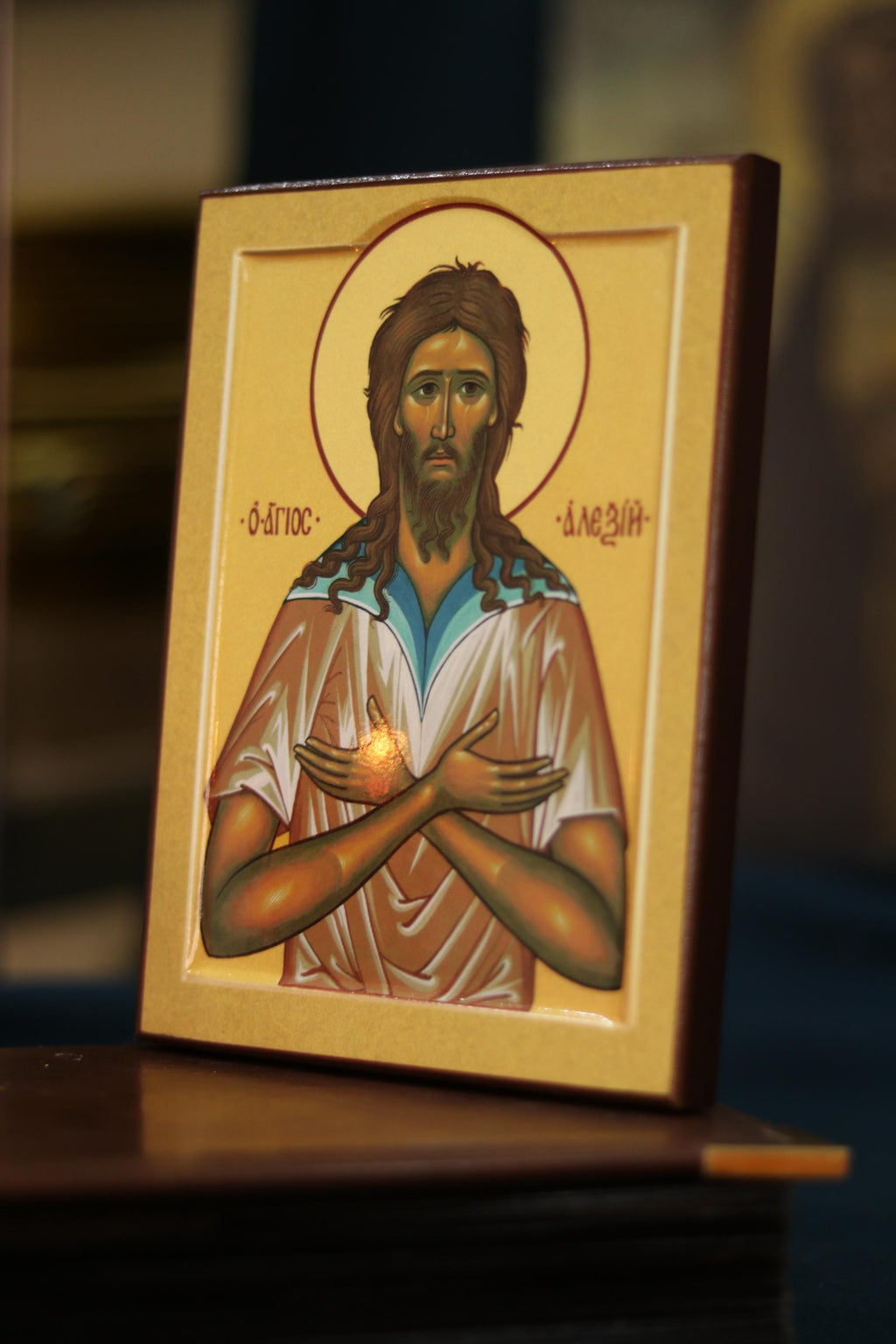 Saint Alexius Icon, Orthodox Wood Icon Christian Decor