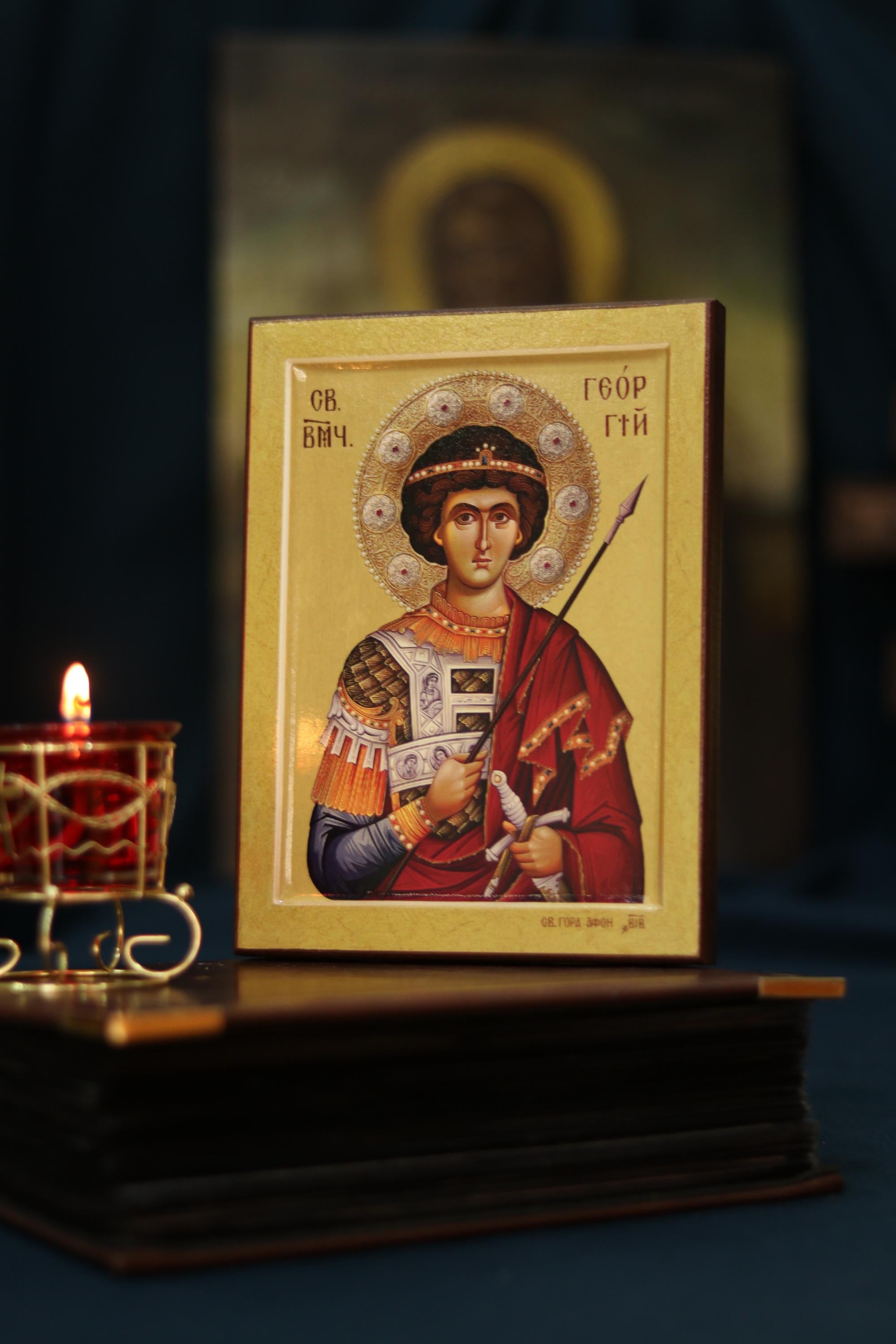 Saint Panteleimon Orthodox Icon Wooden Icon Christian Wall Art Gift