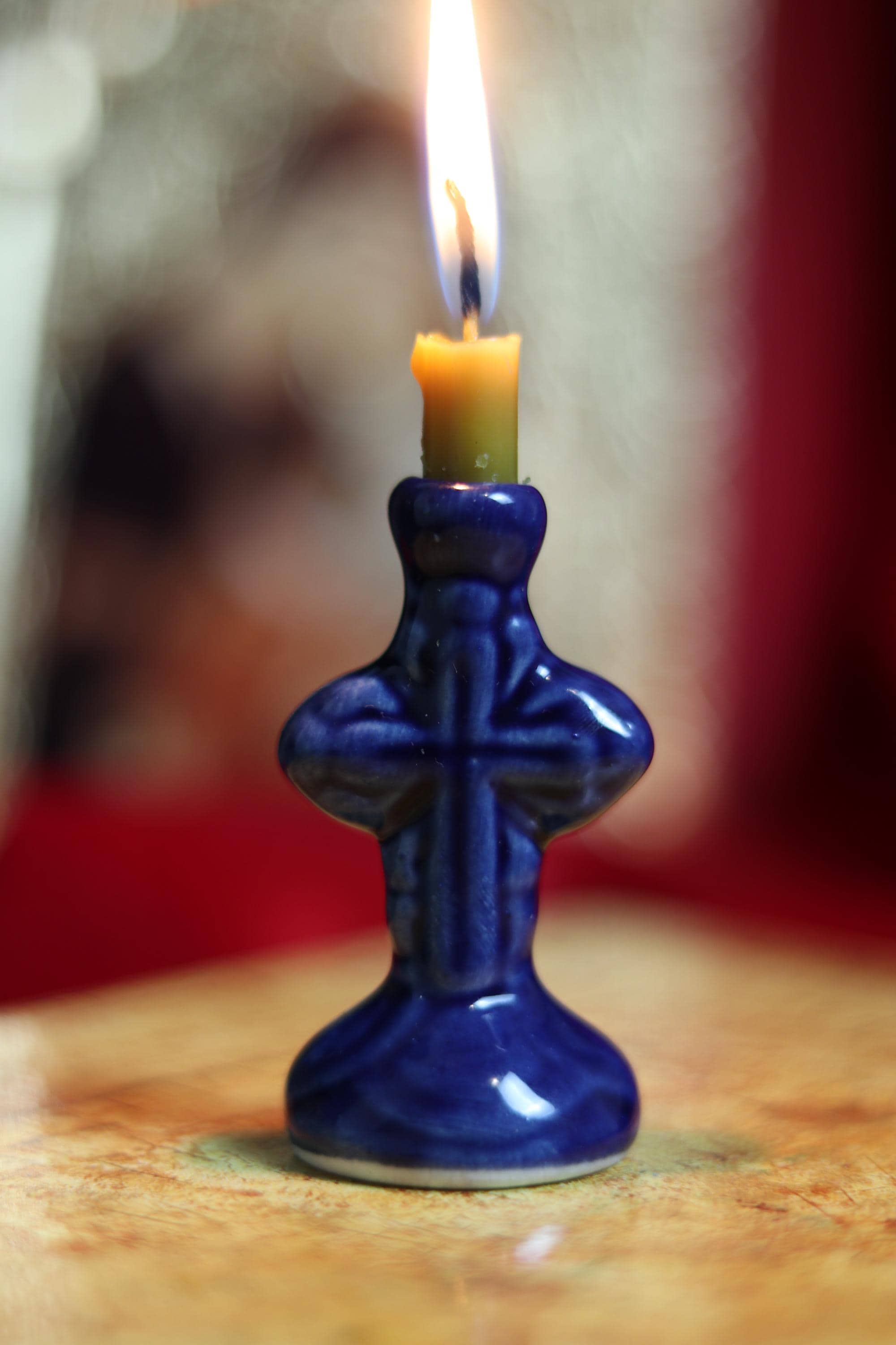 Orthodox candlestick, Ceramic candlestick, Orthodox icon, Orthodox cross, Small candlestick, Retro candlestick, Gift candlestick.