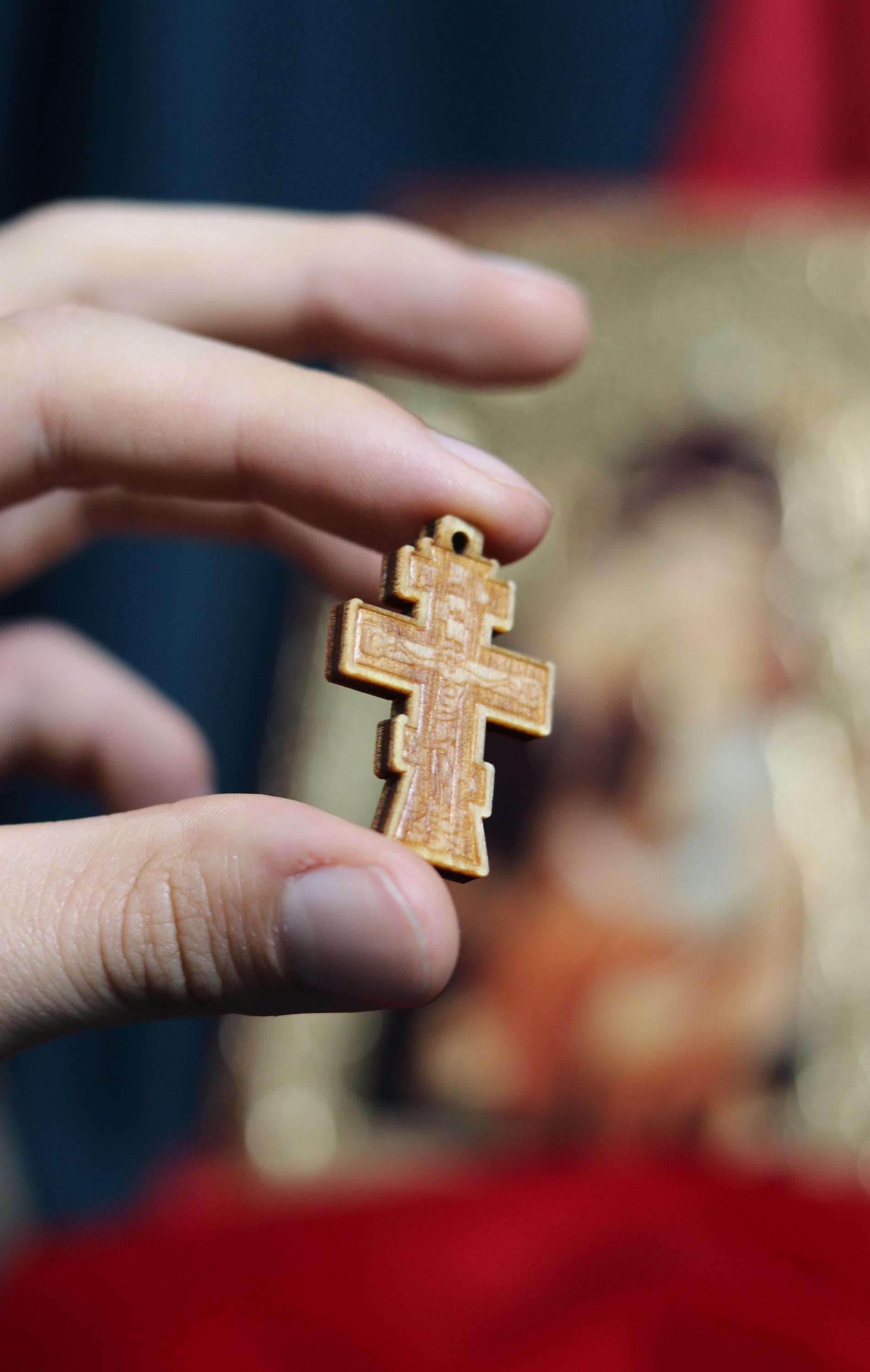 Wooden Orthodox cross, Wooden cross, Orthodox pendant, Christian cross, Jesus crucifix, Wlessed cross, Orthodox necklace, Eastern Orthodox
