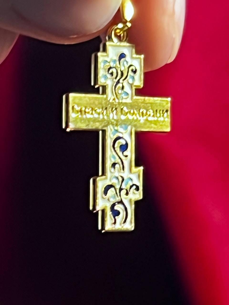 Orthodox Cross Necklace, Large Jesus cross pendant with Jesus Christ, Christian Cross Pendant, Crucifix necklace.