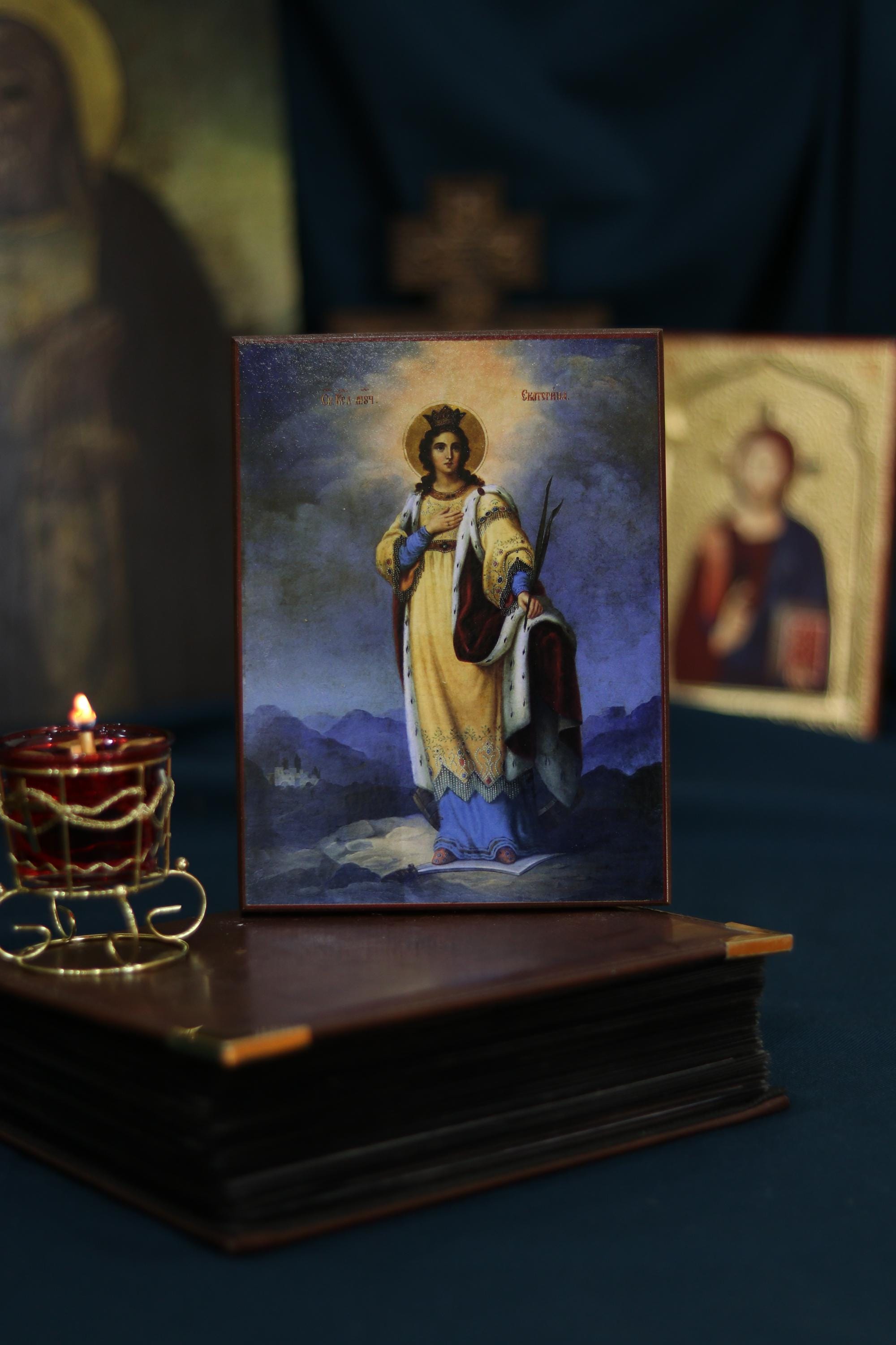 Saint Catherine Icon Wooden Icon Orthodox