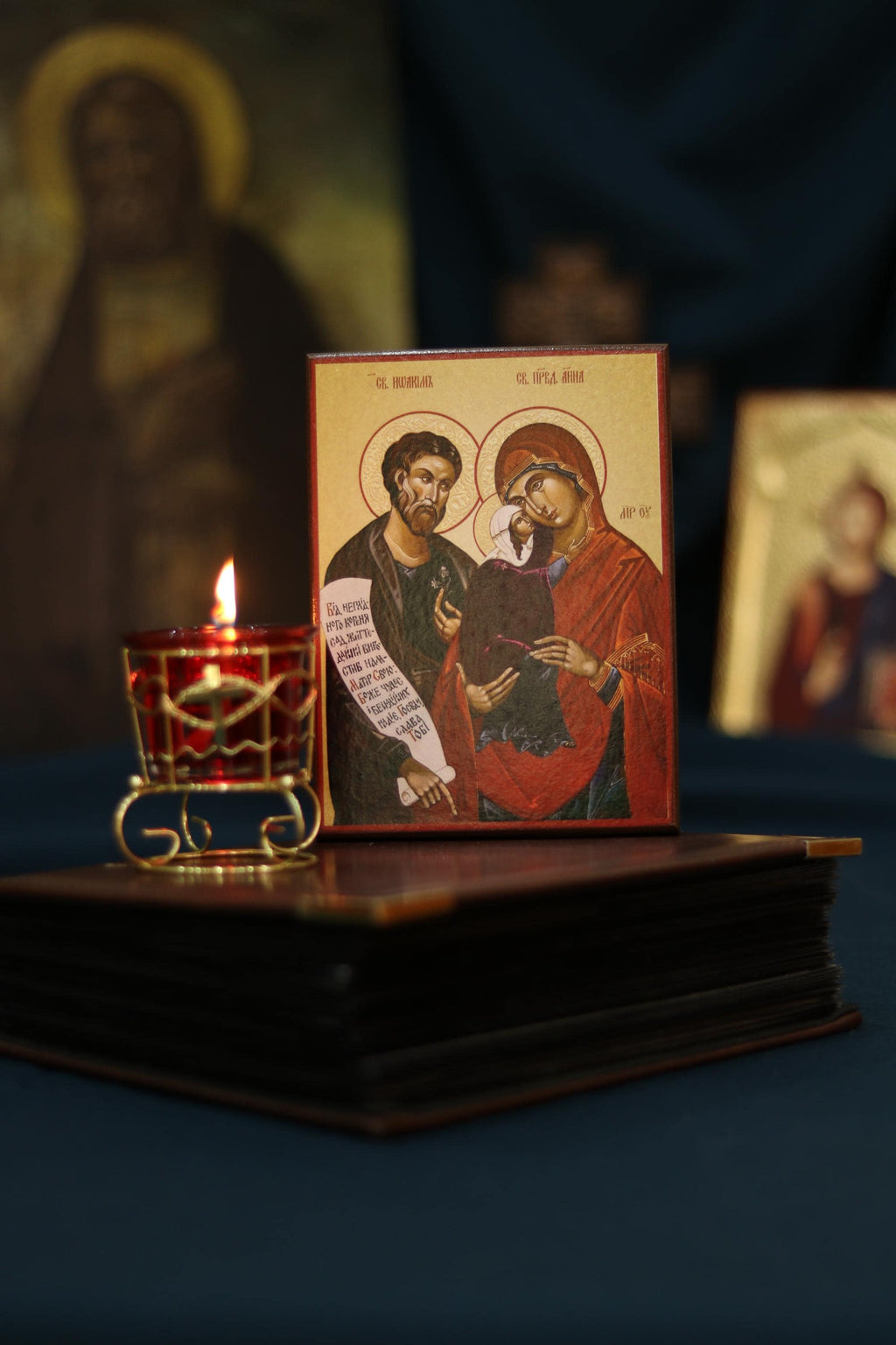 Holy Family Icon Wooden Icon Orthodox, Christian Icon Plaque