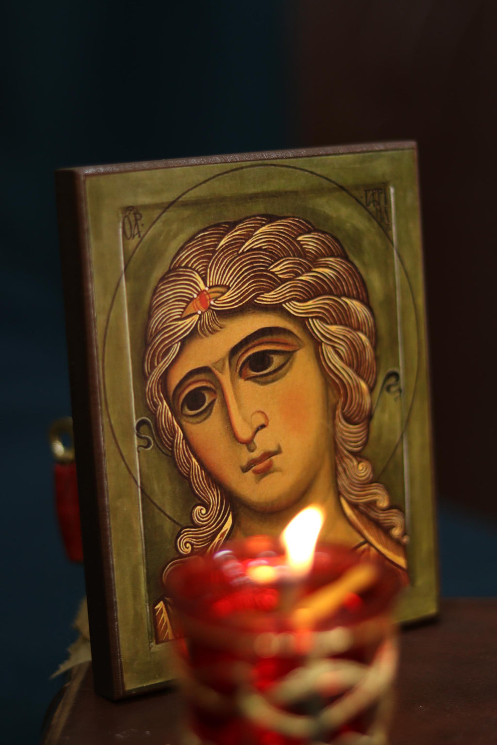 Orthodox Icon Archangel Wooden Icon 4.7x6.3 in Byzantine Panel