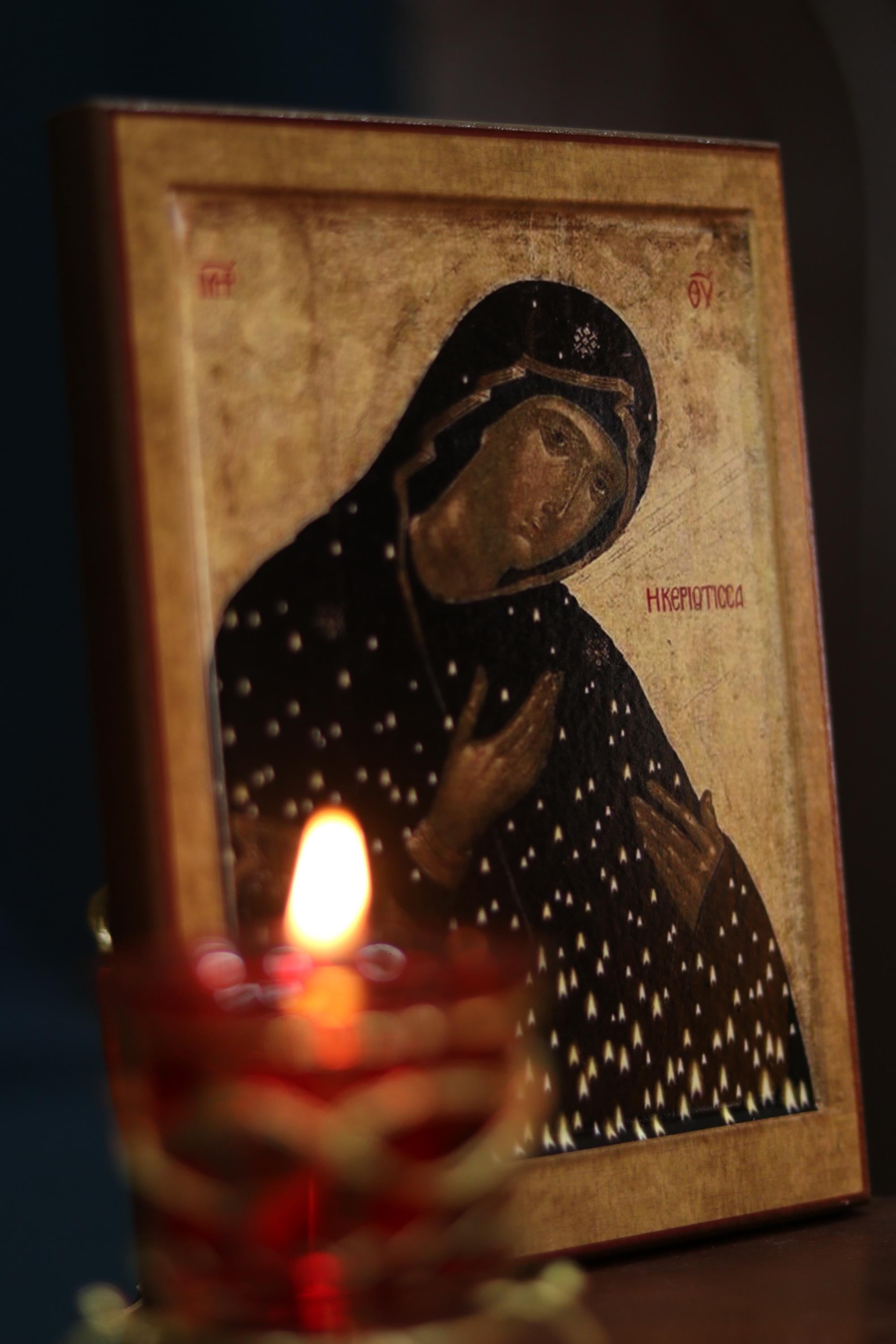 Keriotissa Mother of God Icon Wooden Icon Orthodox