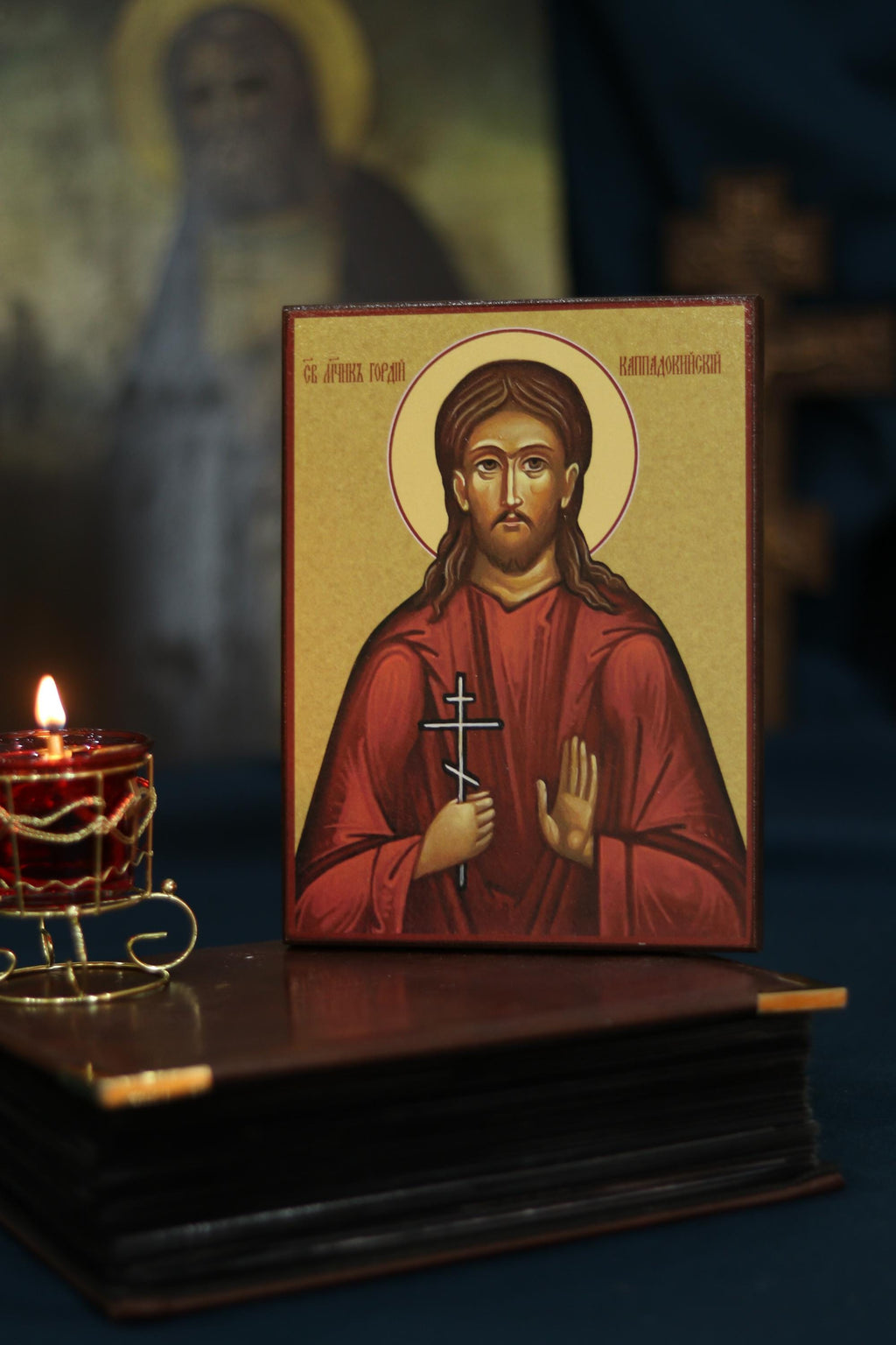 Saint Gordius Orthodox Icon Wooden Icon – Christian Wall Decor & Religious Gift