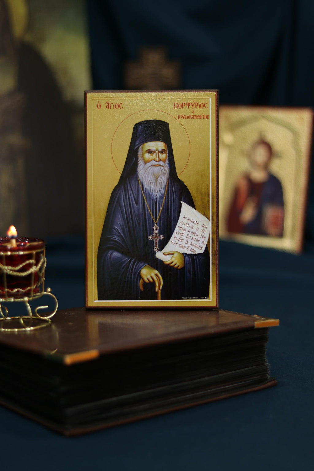 Saint Porphyrios Icon Wooden Icon Orthodox Christian Saint Icon