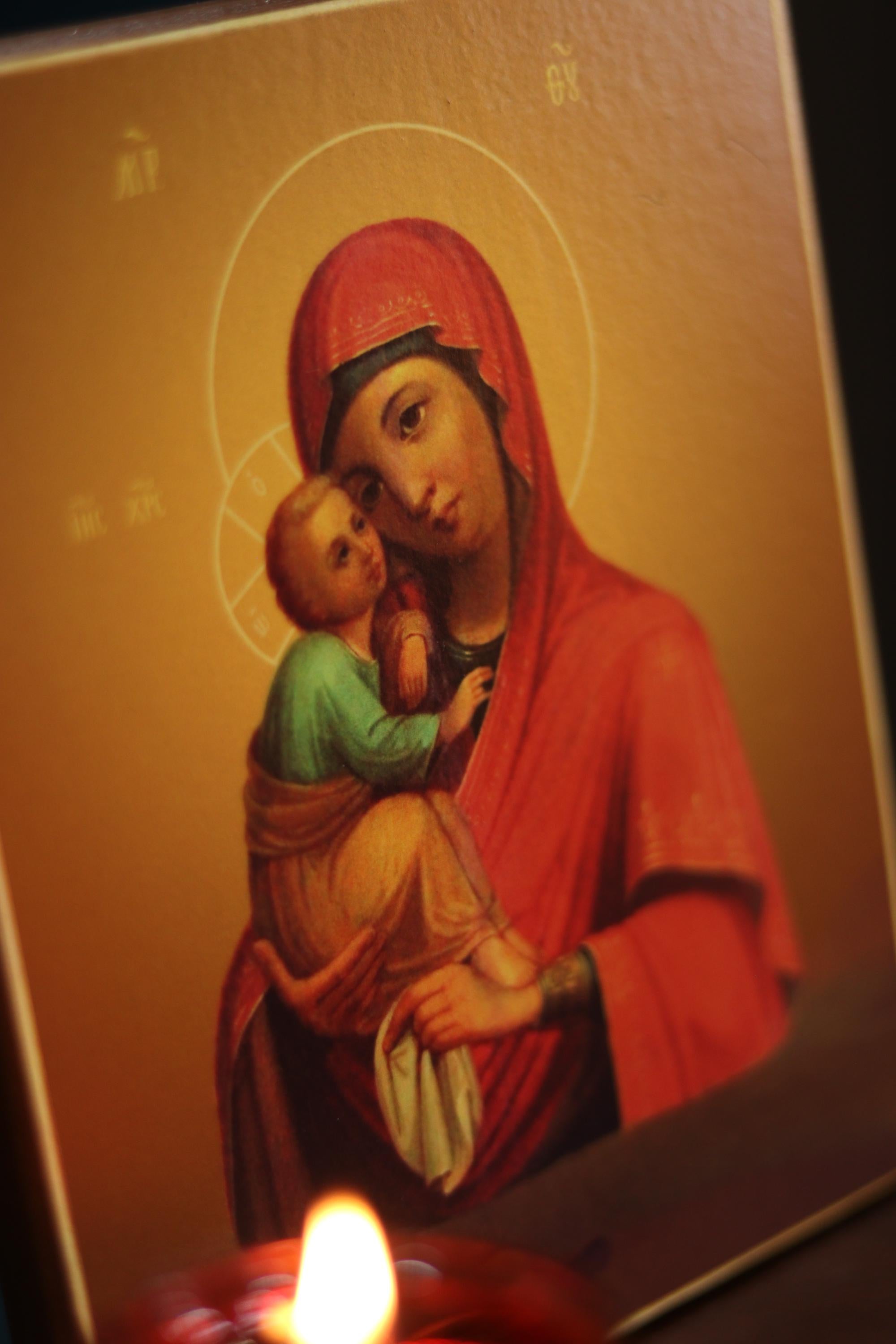 Virgin Mary Tenderness Icon Orthodox Wooden Icon Christian Gift