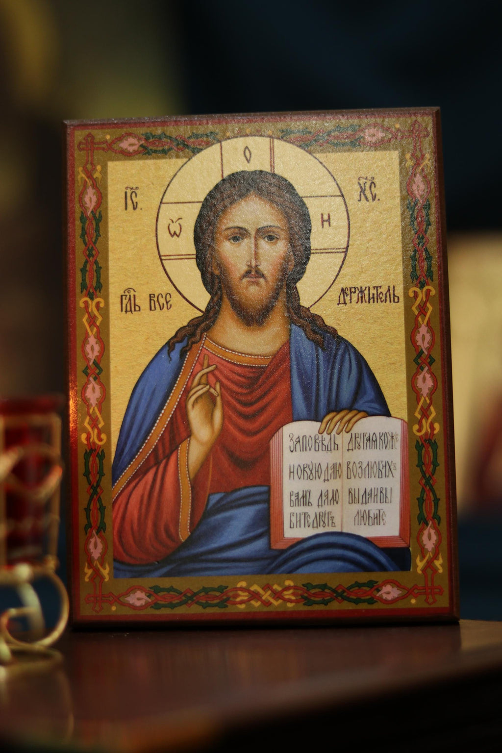 Jesus Christ Pantocrator Icon Wooden Icon Orthodox Icon Art