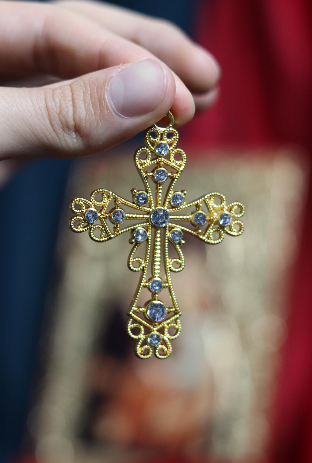Orthodox Cross Necklace, Large Jesus cross pendant with Jesus Christ, Christian Cross Pendant, Crucifix necklace, Orthodox pendant