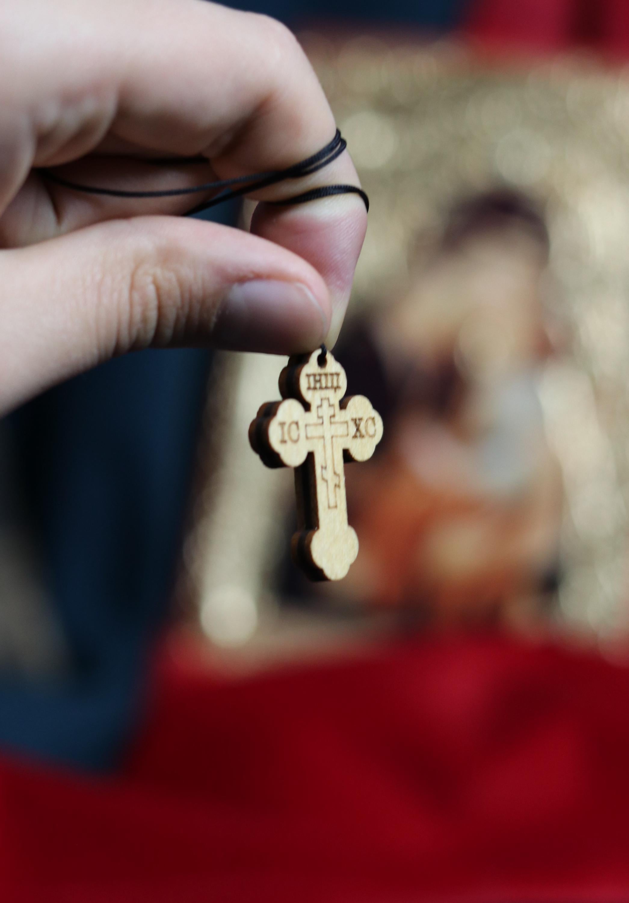 Wooden Orthodox cross, Wooden cross, Orthodox pendant, Christian cross, Jesus crucifix, Wlessed cross, Orthodox necklace, Eastern Orthodox
