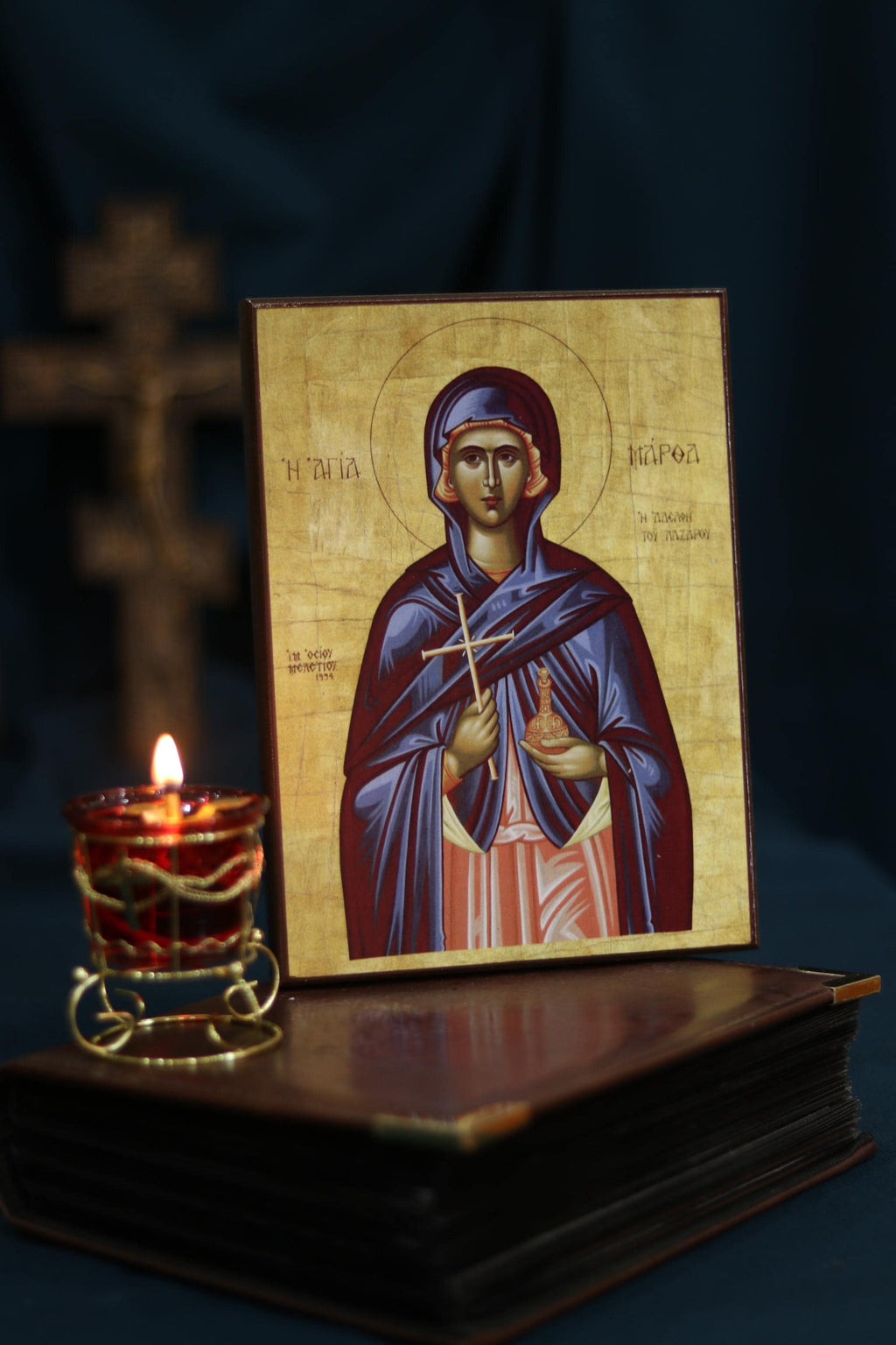 Saint Martha of Bethany Icon, Wooden Icon Orthodox Icon, Wall Decor