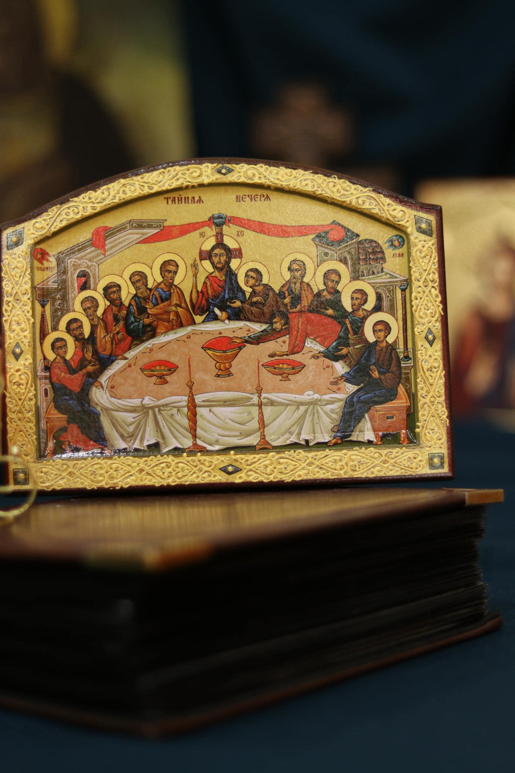 Last Supper Orthodox Wooden Icon Prayer Icon