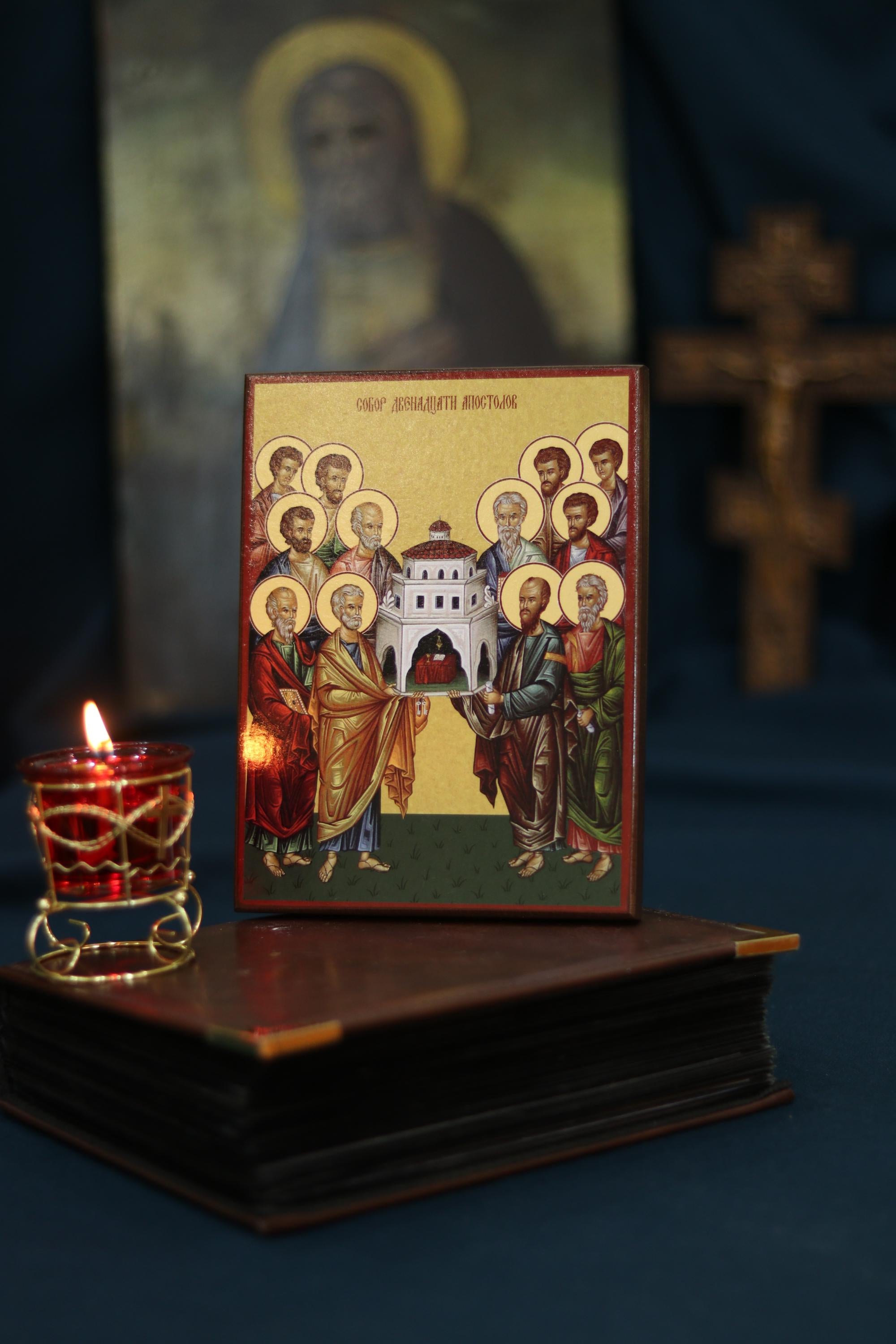 Wooden Icon of the Twelve Apostles, Orthodox Christian Wall Icon