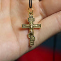 Orthodox Cross Necklace, Large Jesus cross pendant with Jesus Christ, Christian Cross Pendant, Crucifix necklace.