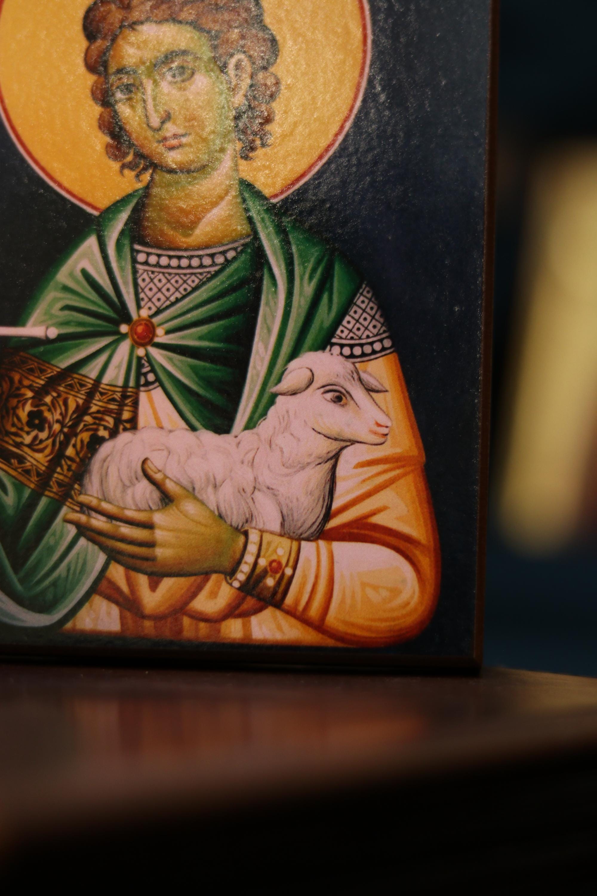 Saint Mamant Caesarea Icon Wooden Icon Orthodox Icon