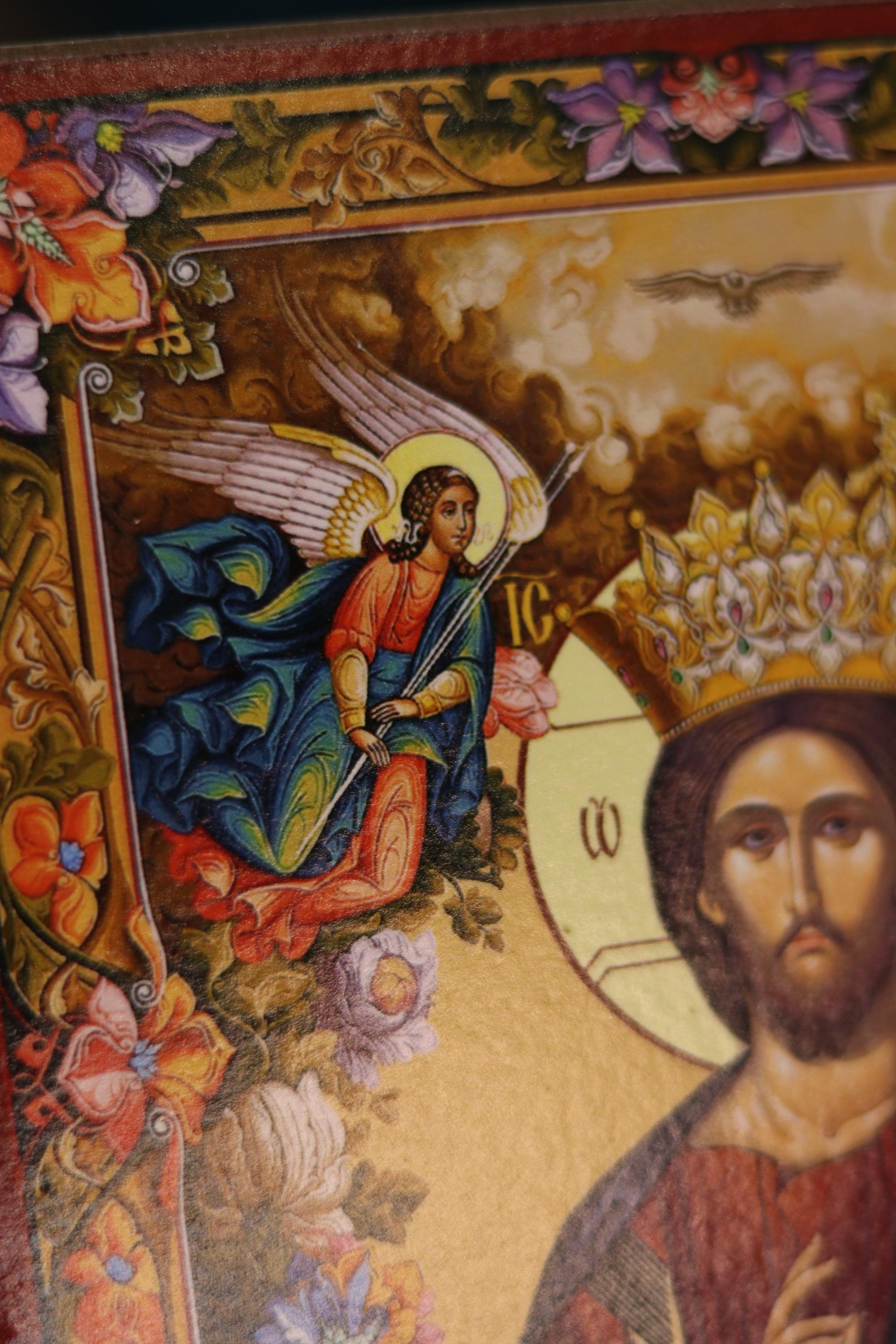 Jesus Christ Pantocrator Wooden Icon Orthodox Religious Art