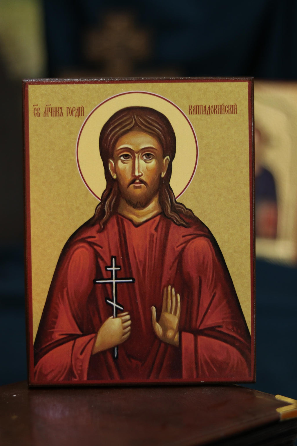 Saint Gordius Orthodox Icon Wooden Icon – Christian Wall Decor & Religious Gift