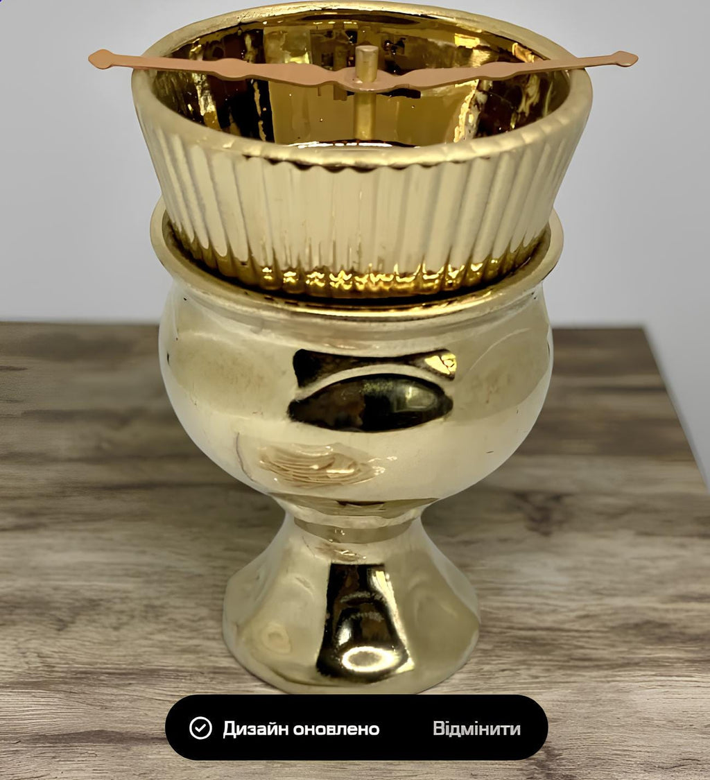 Orthodox Ceramic Handmade Oil Lamp 4.7 in