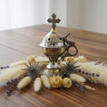 Metal Orthodox Incense Burner 5.5in, Greek Home Censer, Church Incense Holder, Byzantine Censer, Prayer Tool, Altar Supply