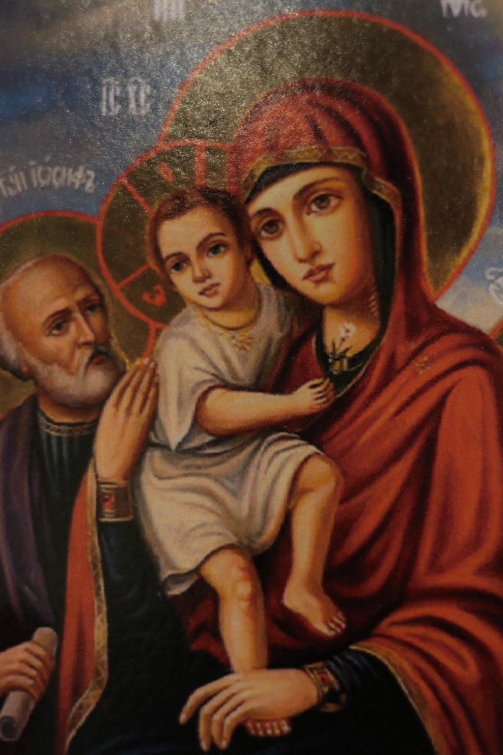Three Joys Mary Icon Joseph John Baptist Orthodox 6.3x4.7in