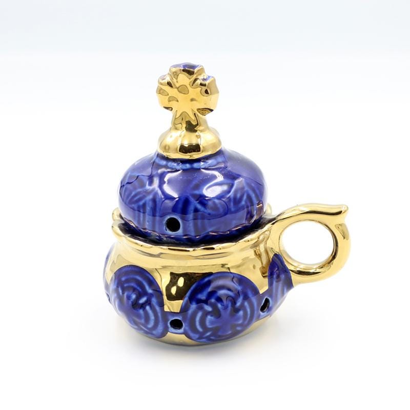 Ceramic Incense Burner, Orthodox Censer, Church Incense Holder, Ceramic Thurible, Religious Decor, Prayer Censer