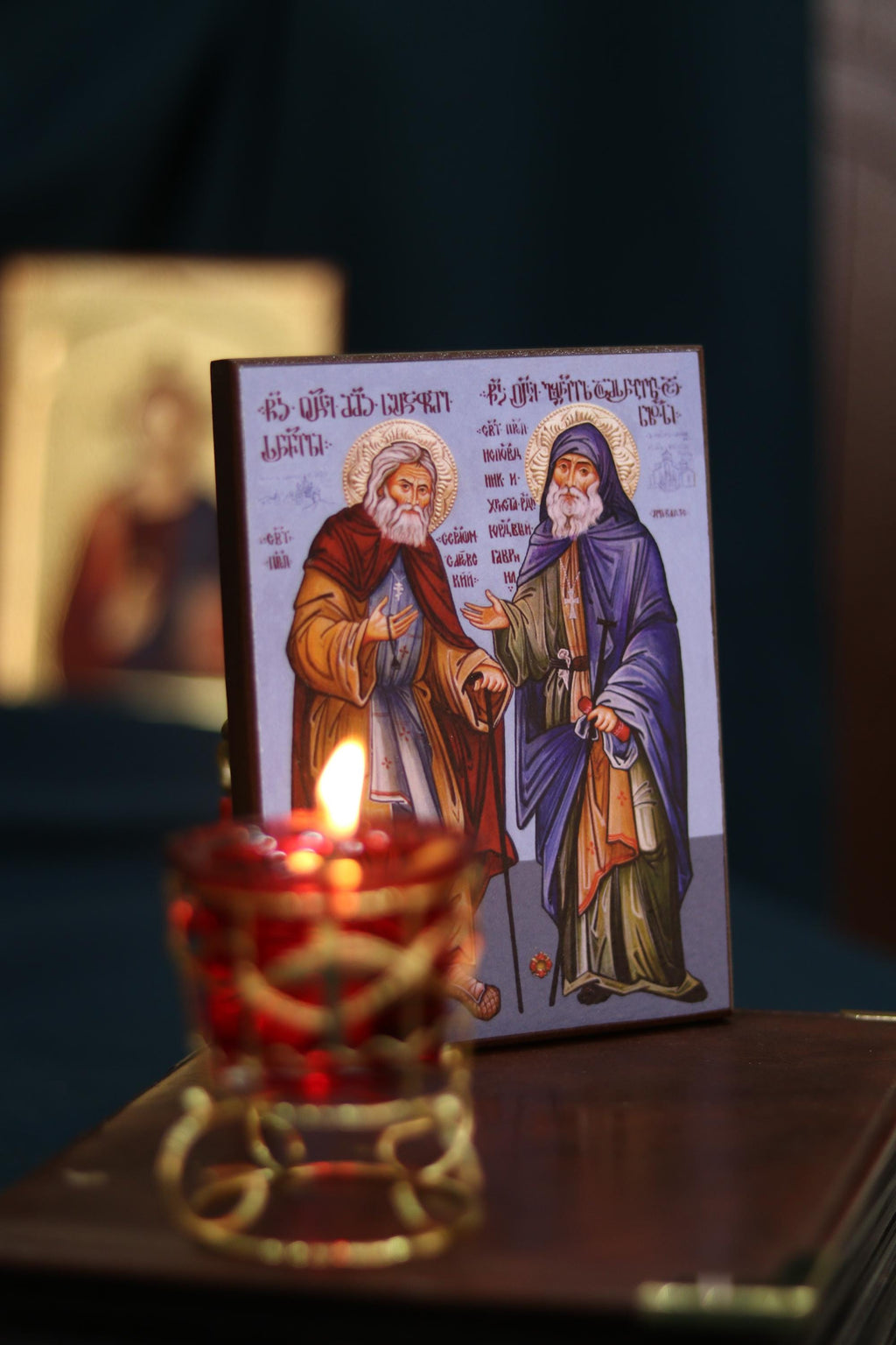 Gabriel Urgebadze Seraphim Sarov Icon Wooden Icon Orthodox