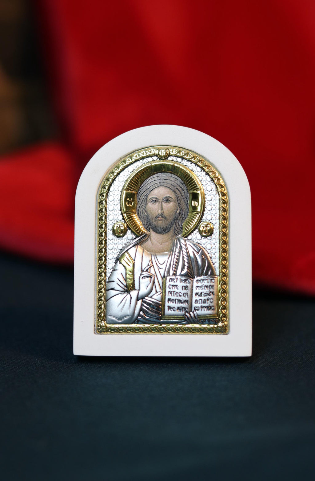 Orthodox icon of Jesus Christ, silver icon, Orthodox silver icon, Orthodox icon, Religious icon, Christian icon, Greek icon