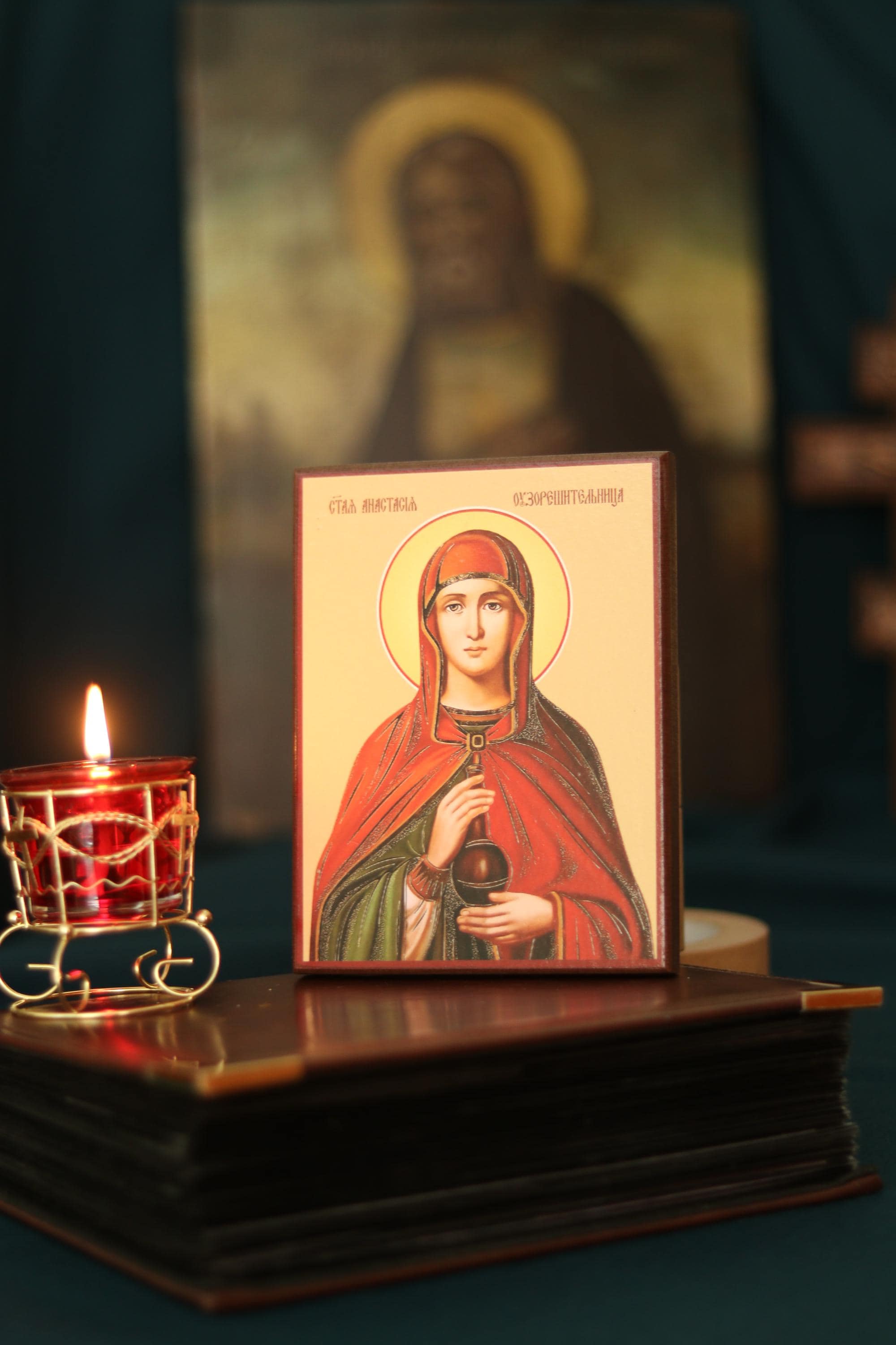 Orthodox Icon Saint Anastasia Wooden Icon, Christian Wall Decor