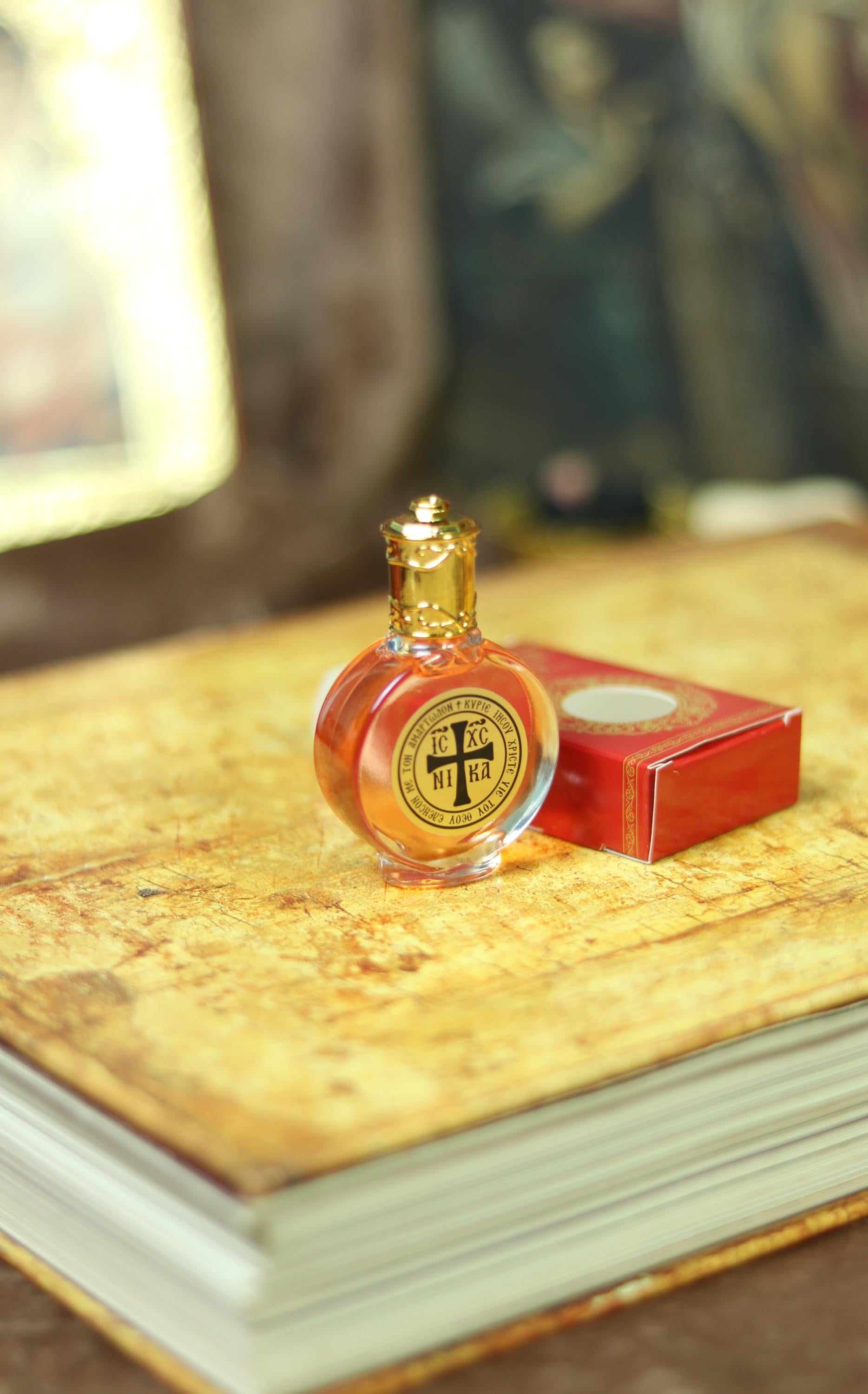 Orthodox Anointing Oil Roller Bottle, Holy Oil from Jerusalem, Prayer Oil with Cross, Christian Religious Gift, Healing Fragrance, Myrrh oil