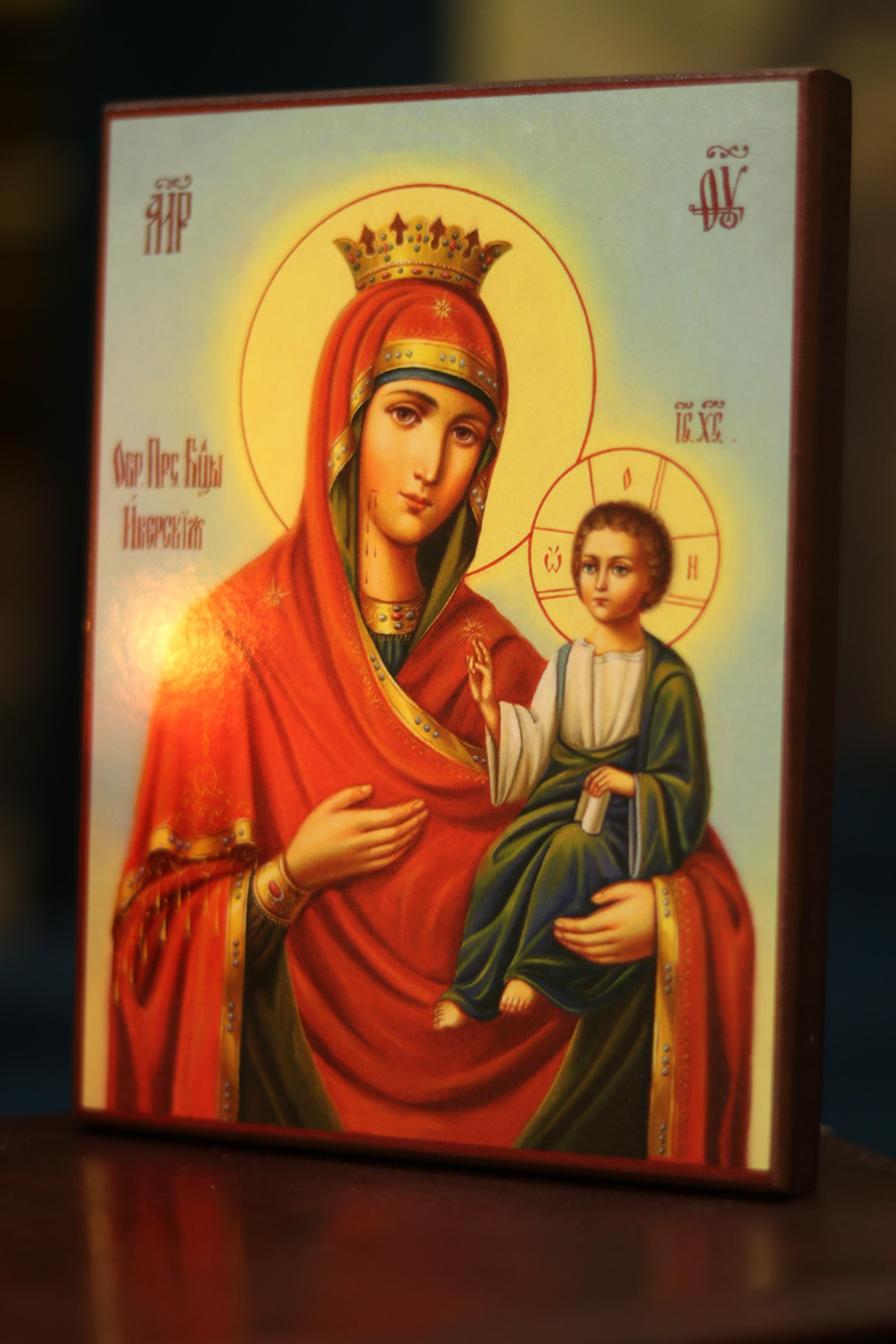 Wooden Icon Orthodox Icon, Virgin Mary Kazan, Ash Veneer Religious Decor ()