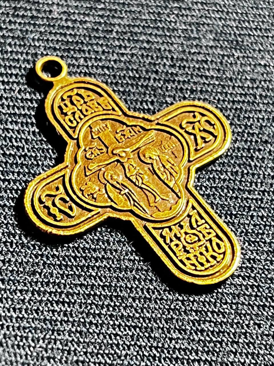 Orthodox Cross Necklace Men, Large Jesus cross pendant with Jesus Christ . Christian Cross Pendant. Crucifix necklace.