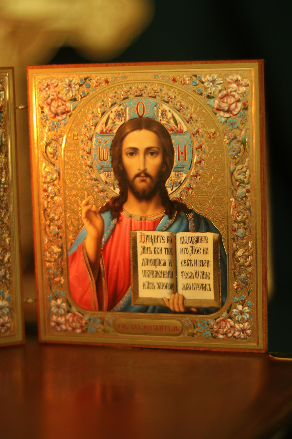 Kazan Mother of God and Savior Diptych Icon Orthodox Folding Icon 4.7in