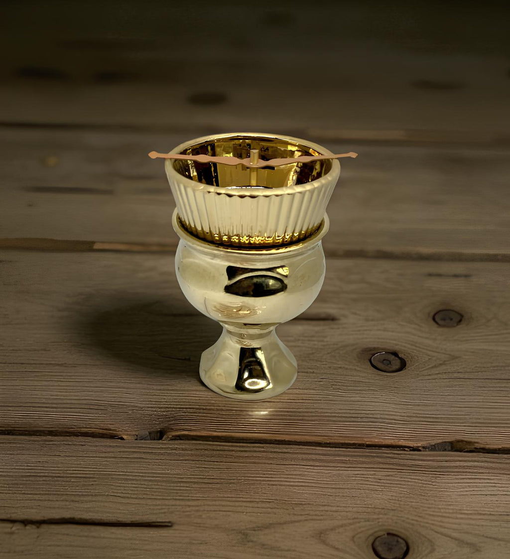 Orthodox Ceramic Handmade Oil Lamp 4.7 in