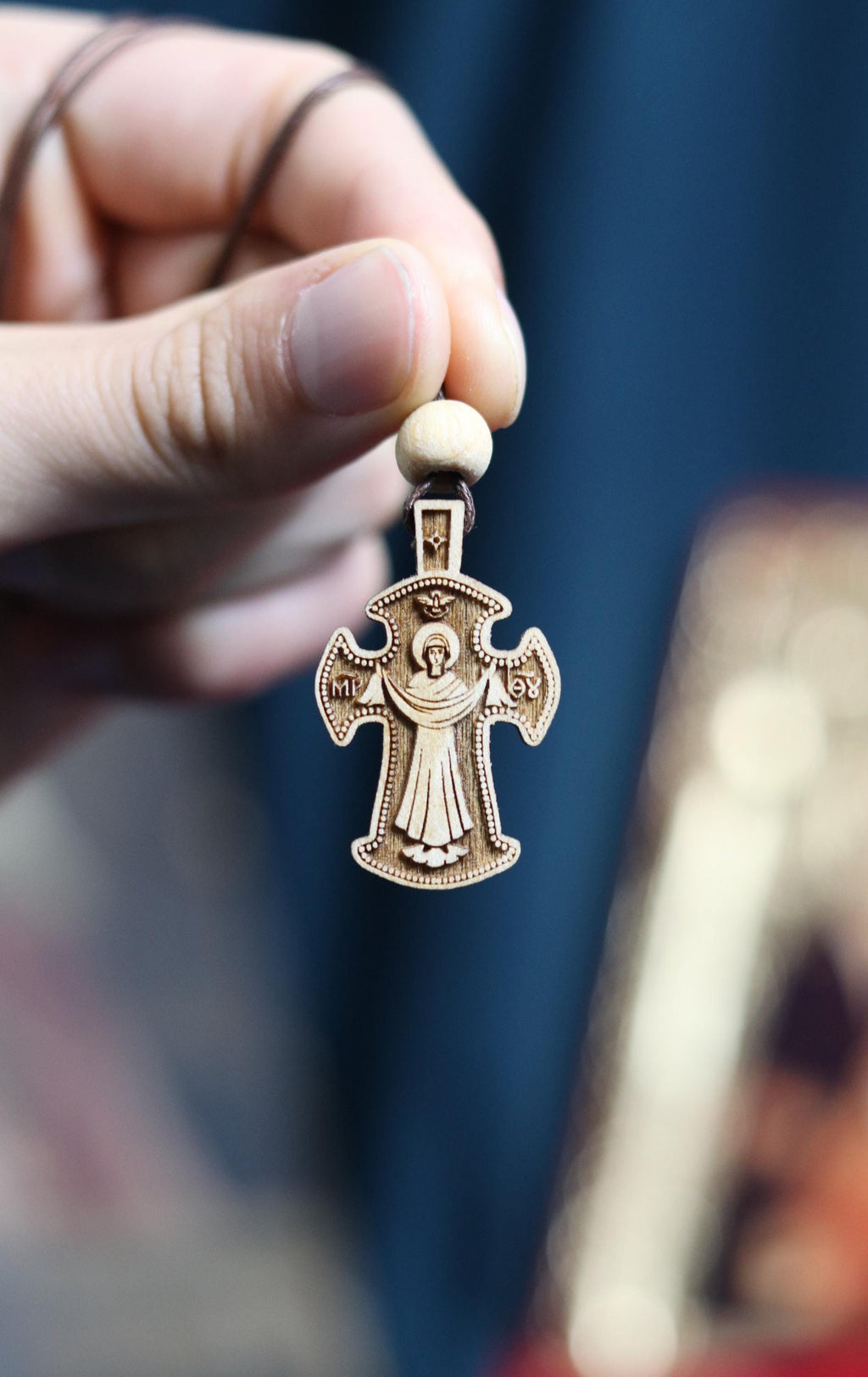 Wooden Orthodox cross, Wooden cross, Orthodox pendant, Christian cross, Jesus crucifix, Wlessed cross, Orthodox necklace, Eastern Orthodox