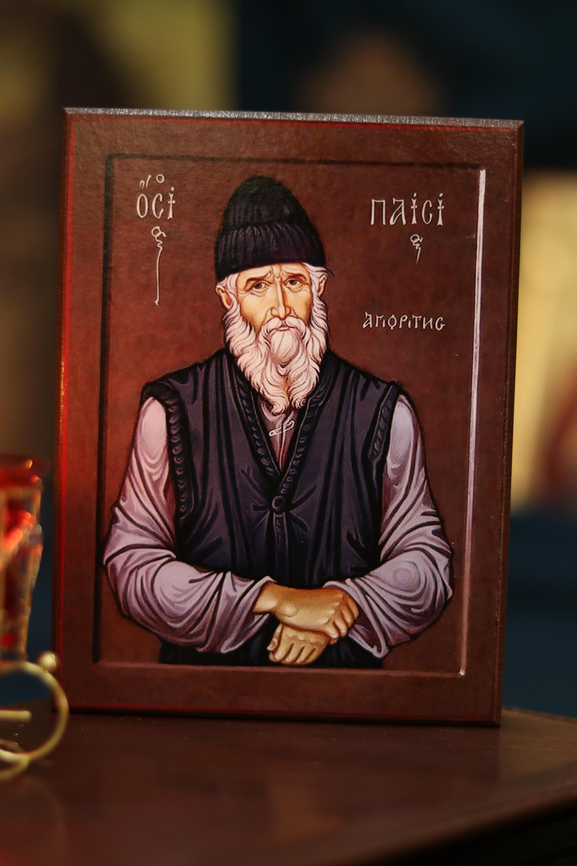 Wooden Orthodox Icon, 200g, Saint Paisios Icon, Ash Veneer Icon 6.3x4.7 in