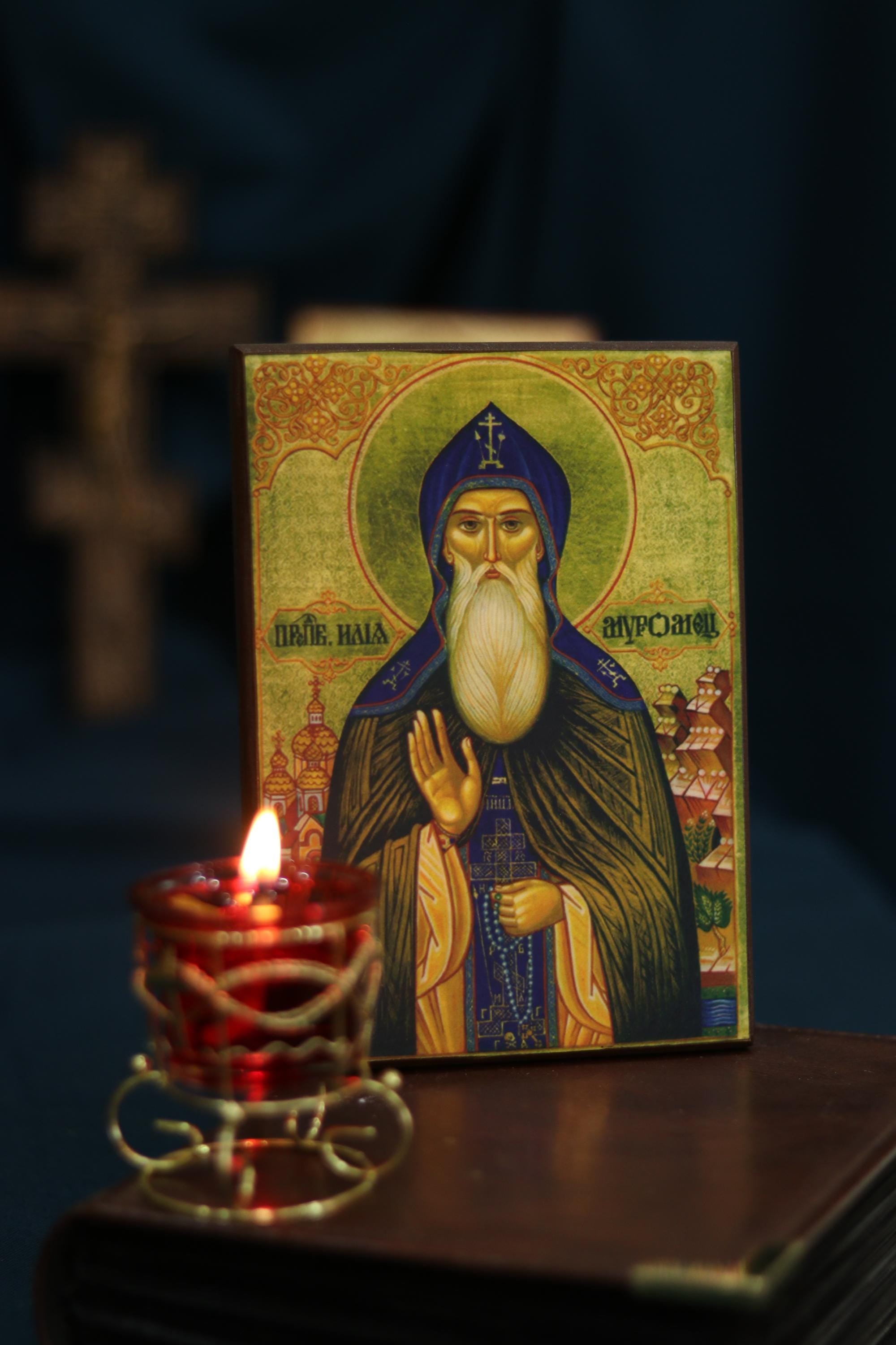 St Ilya Muromets Icon Orthodox Wooden Icon Christian Wall Decor