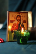 Wooden Icon , Good Shepherd Icon, Jesus Christ Icon, Orthodox Icon