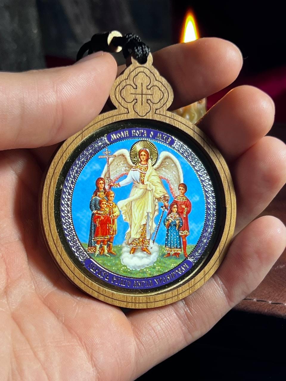 Car Pendant "Guardian Angel" – Greek Style,  Orthodox icon, Orthodox christian, Christianity art, Religious car decor,