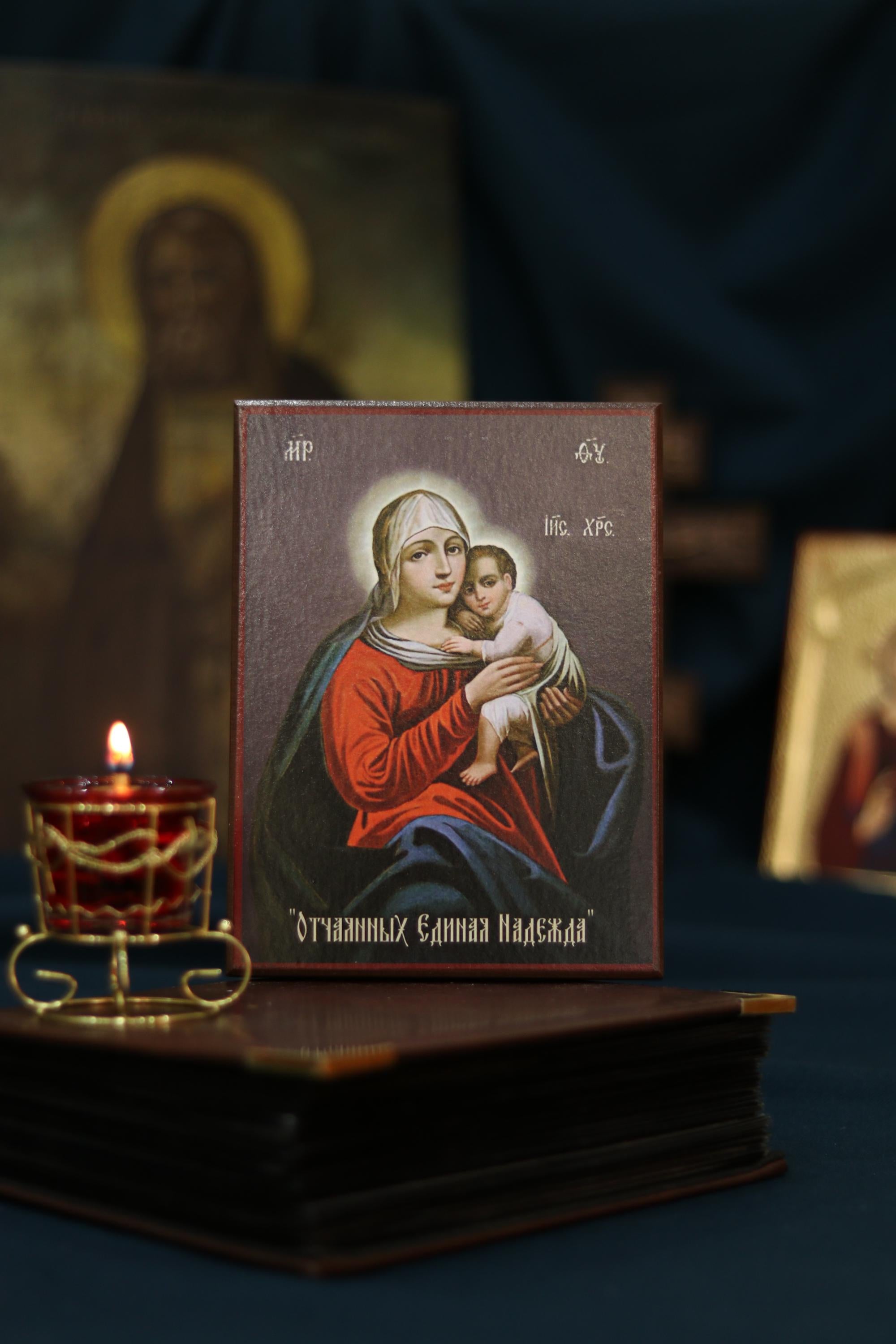 Our Only Hope Mother of God Icon Orthodox Wooden Icon