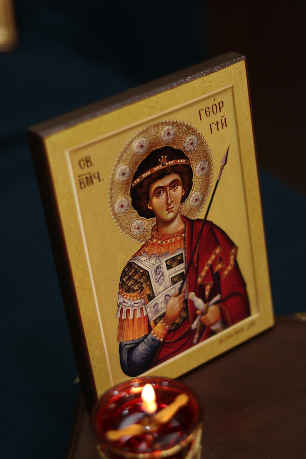 Saint Panteleimon Orthodox Icon Wooden Icon Christian Wall Art Gift